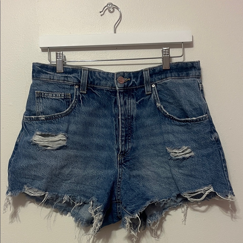 COTTON ON Original Cut Off Denim Short Medium Wash Jean Shorts